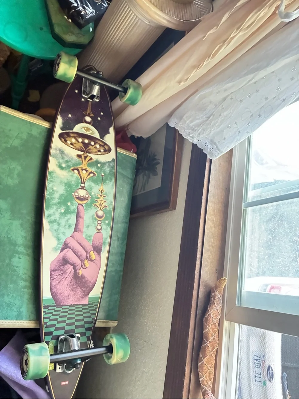 Globe Cosmic Lurker Never Used new longboard, trippy psychedelic